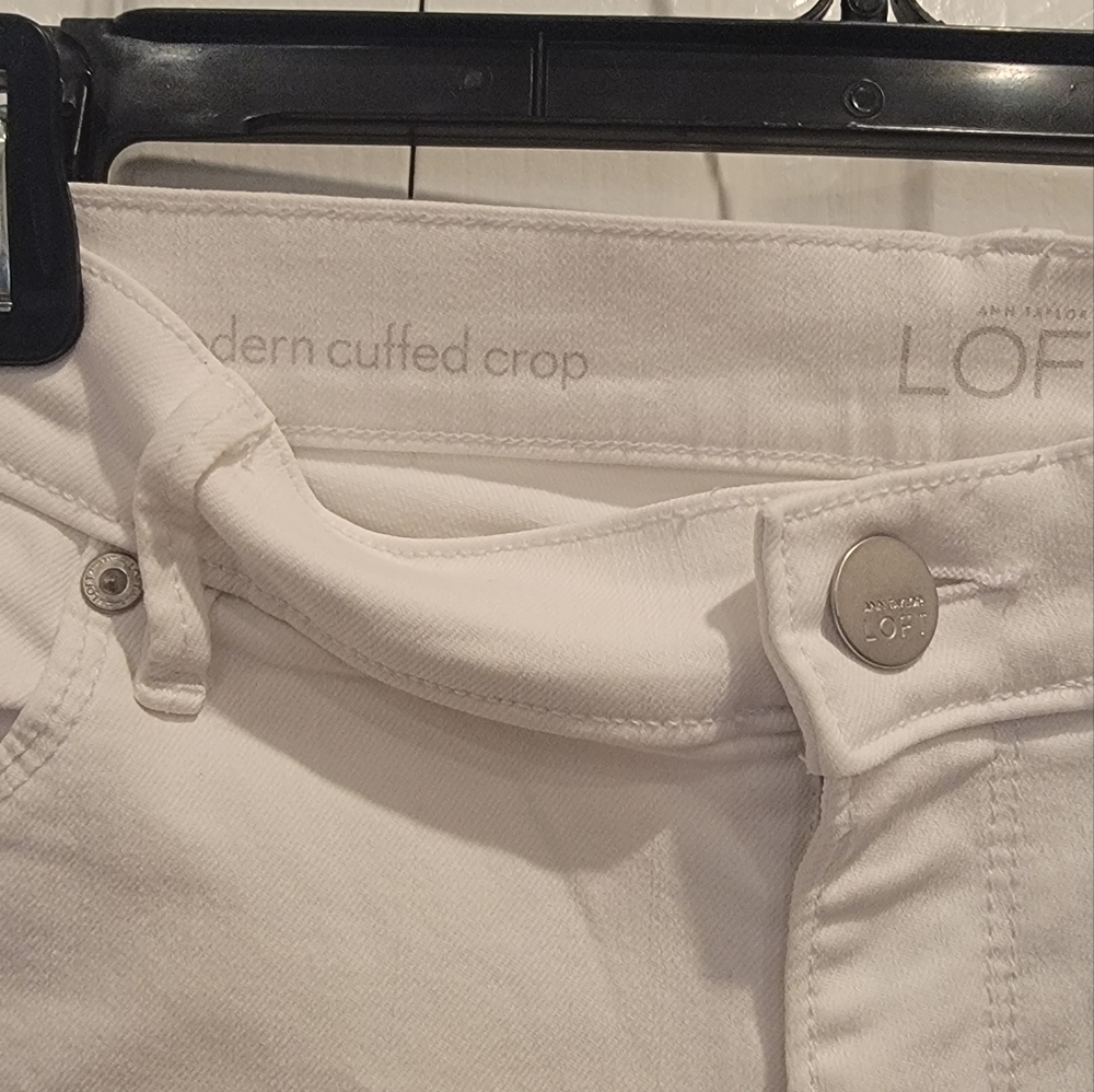 Loft white jeans, 12 petite